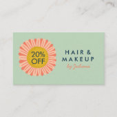 Carte De Réduction Fleur de tournesol doux rose (Devant)