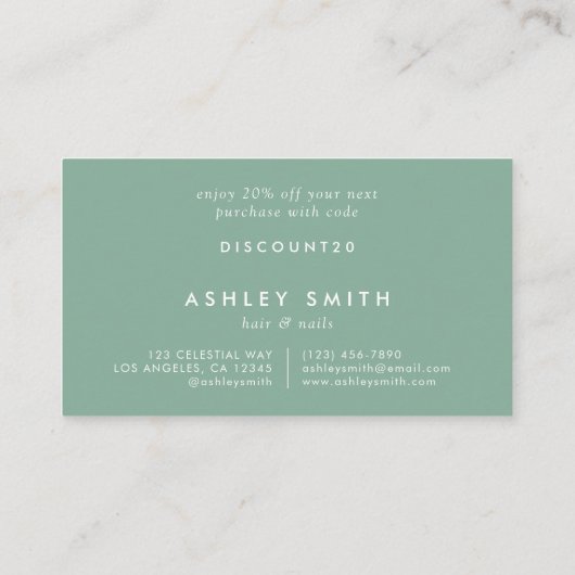 Carte De Réduction Fleur sauvage Meadow (Dos)