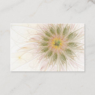 Carte De Réduction Fleurs de fantaisie fractale douces et tendres