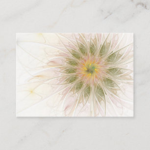 Carte De Réduction Fleurs de fantaisie fractale douces et tendres