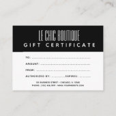 Carte De Réduction Fleurs et certificat-prime de vacances de rayures (Dos)