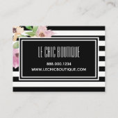 Carte De Réduction Fleurs et rayures d'aquarelle (Dos)