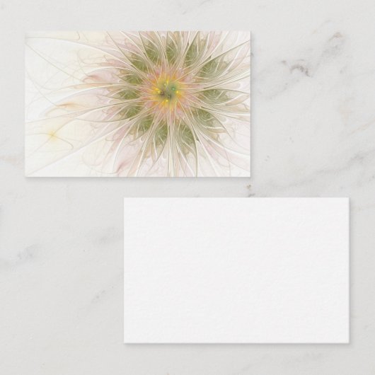 Carte De Réduction Fleurs imaginaires fractales douces et tendres (Devant / Derrière)