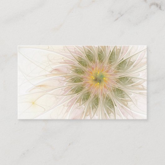 Carte De Réduction Fleurs imaginaires fractales douces et tendres (Devant)