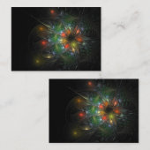 Carte De Réduction Fleurs imaginaires fractales douces et tendres (Devant / Derrière)