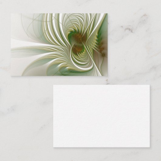 Carte De Réduction Fleurs imaginaires fractales douces et tendres (Devant / Derrière)