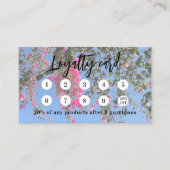 Carte De Réduction Floral votre entreprise photo code qr (Devant)