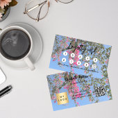 Carte De Réduction Floral votre entreprise photo code qr