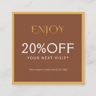 Carte De Réduction Glamorous Gold & Brown Lash Tech