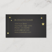 Carte De Réduction Gold Joyeux Noël étoiles (Dos)