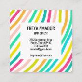 Carte De Réduction Grilles minimalistes colorées grâce au code QR (Dos)