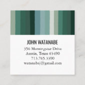 Carte De Réduction Grilles minimalistes vertes faites main (Dos)