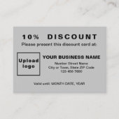 Carte de réduction gris entreprise (Devant)