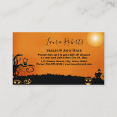 Carte De Réduction Halloween noir et orange moderne (Dos)