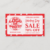 Carte De Réduction Hearts Happy Valentine’s Day Modern Love Pattern (Devant)