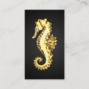 Carte De Réduction Hippocampe Polygonal Or