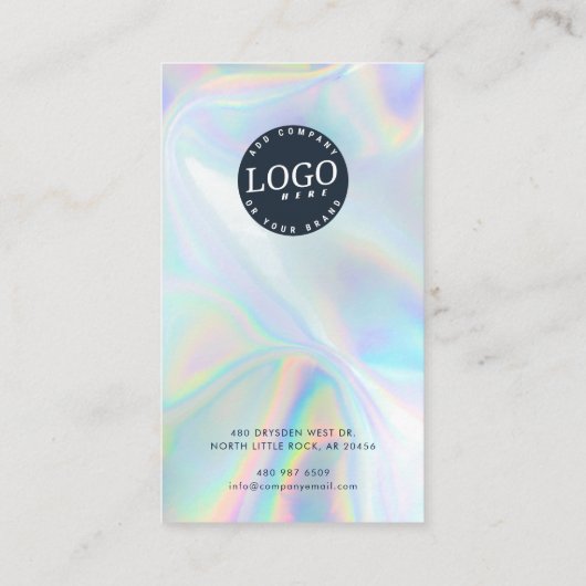 Carte De Réduction Holographie Merci Médias sociaux et site web (Dos)