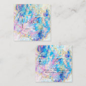 Carte De Réduction Holographie Opale Moderne Professionnelle, Confett (Devant / Derrière)