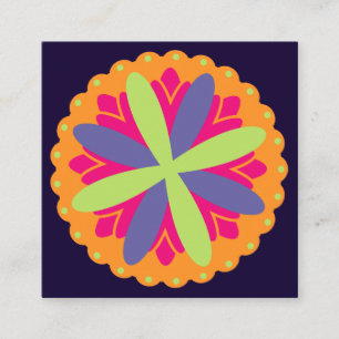 Carte De Réduction Illustration de formes florales orange