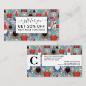 Carte De Réduction Illustrations de flocon de neige Gnome Motif de No (Devant / Derrière)