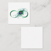 Carte De Réduction Infinity Symbol with Peacock Feather (Devant / Derrière)