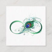 Carte De Réduction Infinity Symbol with Peacock Feather (Devant)