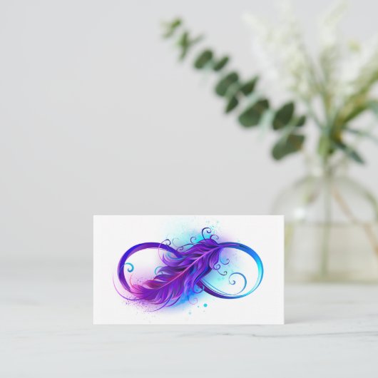Carte De Réduction Infinity with purple feather (Debout devant)
