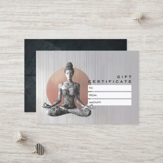 Carte De Réduction Instructeur de méditation Yoga Reiki Master Lotus  (Devant/Arrière en situation)