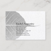 Carte De Réduction Instructeur de Yoga Reiki Pose King Pigeon à une j (Dos)