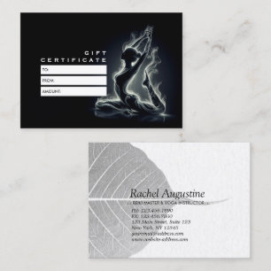Carte De Réduction Instructeur de Yoga Reiki Pose King Pigeon à une j