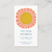 Carte De Réduction Joyeux Tournesol rose Jaune illustré (Dos)