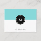 Carte De Réduction La turquoise chic et noircissent le (Devant)