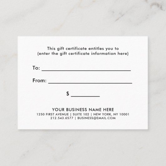 Carte De Réduction La turquoise chic et noircissent le (Dos)