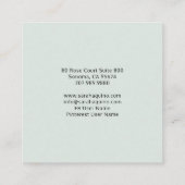 Carte De Réduction Lavage d'aquarelle bleu pastel et cils de glam (Dos)