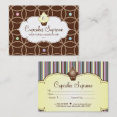 Carte De Réduction Le certificat-prime de boulangerie de petit gâteau (Devant / Derrière)