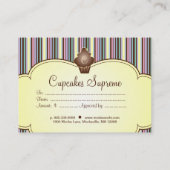 Carte De Réduction Le certificat-prime de boulangerie de petit gâteau (Dos)