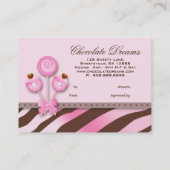 Carte De Réduction Le gâteau saute le brun de rose de zèbre de (Dos)