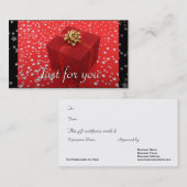 Carte De Réduction Le rouge a enveloppé des certificat-primes (Devant / Derrière)