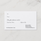 Carte De Réduction Le rouge a enveloppé des certificat-primes (Dos)