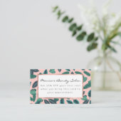 Carte De Réduction Le vert tropical de rose d'été laisse le motif de (Debout devant)