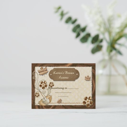 Carte De Réduction Les Feuilles sont Brown (Debout devant)