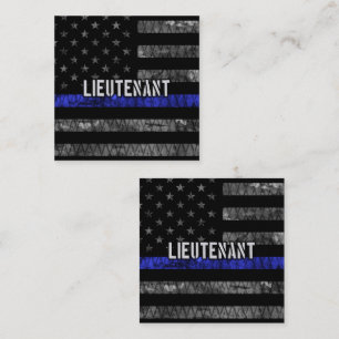 Carte De Réduction Lieutenant Thin Blue Line Drapeau désorganisé