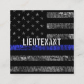 Carte De Réduction Lieutenant Thin Blue Line Drapeau désorganisé (Dos)