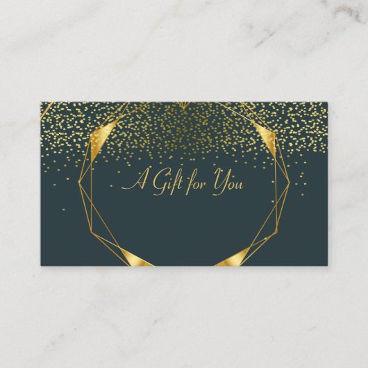 Carte De Réduction Lignes d'or géométrique moderne, Confetti (Devant)