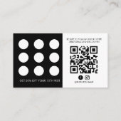 Carte De Réduction Logo de l'entreprise Code QR Fidélité Client Timbr (Dos)