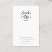 Carte De Réduction Logo d'entreprise minimaliste simple personnalisé (Dos)