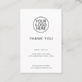 Carte De Réduction Logo d'entreprise minimaliste simple personnalisé (Devant)