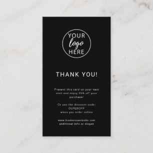 Carte De Réduction Logo d'entreprise personnalisé minimaliste