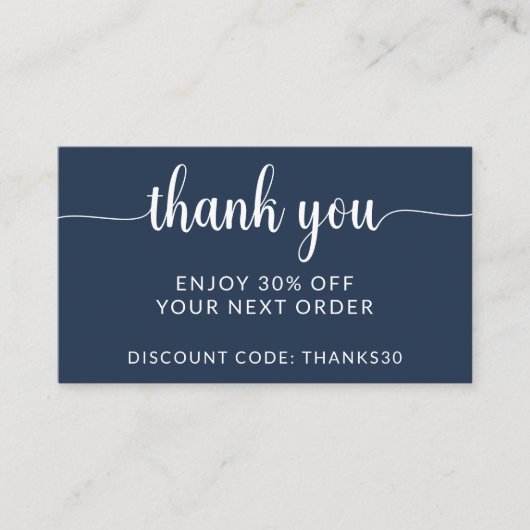 Carte De Réduction Logo d'entreprise Promotion de Merci de script mod (Devant)