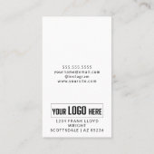 Carte De Réduction Logo d'entreprise Promotion minimaliste du Merci é (Dos)